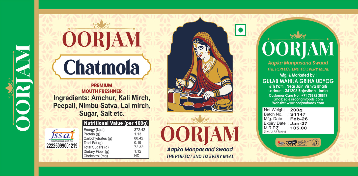 OORJAM Chatmola Goli