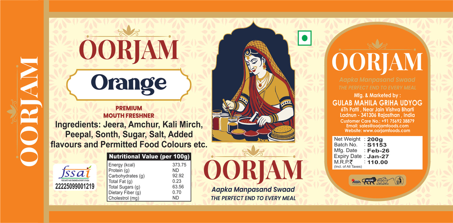 OORJAM Orange Goli